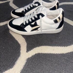 Black and White Star Sneakers